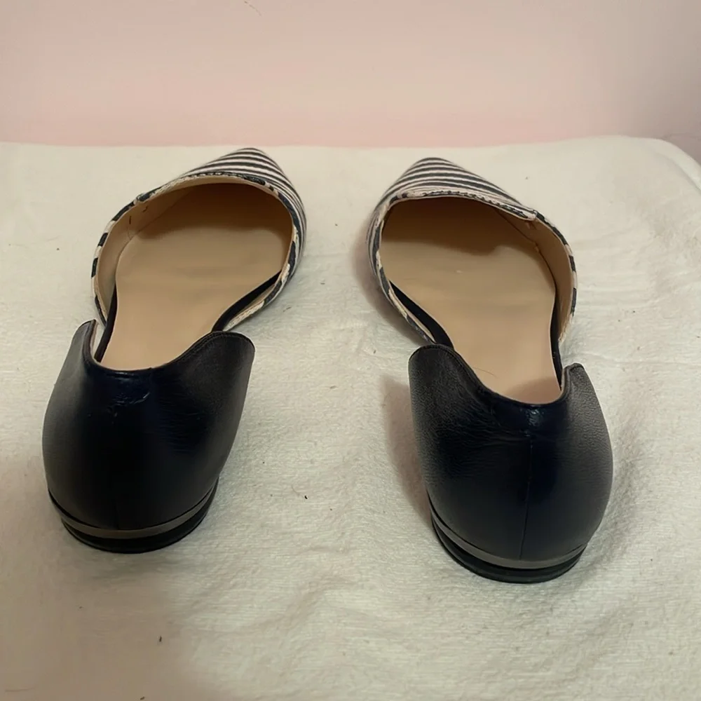 Nine West Women's Striped Flats - Navy and White - Picture 3 of 6